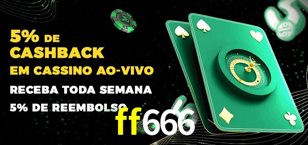Promoções do cassino ao Vivo ff666